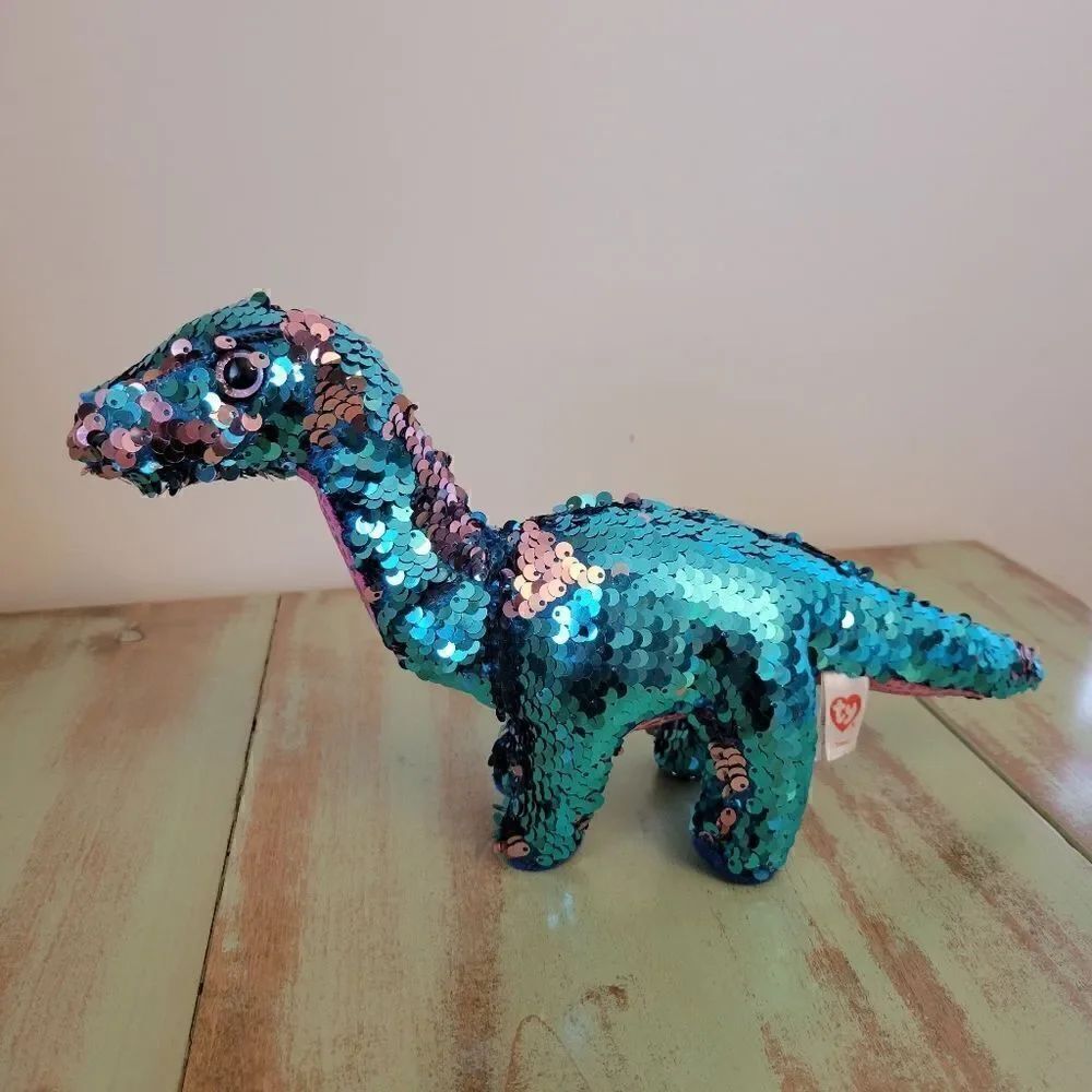 TY Tremor Sequin Dinosaur Plush - Same type to fly through Space - Picture 10 of 16